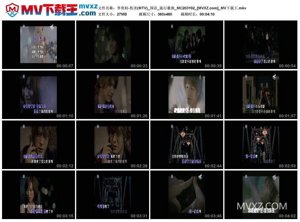李贵府-伤害(MTV)_国语_流行歌曲_MC203192